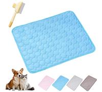 Cooling Mat for Dogs and Cats, 2025 New Soft Durable Anti-Scratch Pet Ice Silk Mat, Non-Slip Self-Cooling Pad for Home, On-The-Go or in The Car(Blue,XS(40 * 30cm))