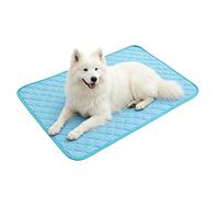 Cooling Mat For Dogs Cats - Polyester Cotton Non Woven Fabric Pad In L 70x50cm Or XL 100x70cm Sizes - Washable Foldable Breathable Pet Cooling Bed For Summer Comfort - Travel Friendly Resting