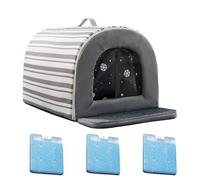 Cooling Outdoor Cat House, Insulated Waterproof Pet Tent, Ice Box Cooling Shelter, Non Slip Comfortable Design, Ideal for Apartment Living, Outdoor Puppy Use, Animal Habitats