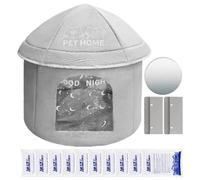 Cooling Outdoor Cat House, Insulated Weatherproof Pet Shelter, Foldable Air-Conditioned Bed with Waterproof Design, Ideal for Outside Sleeping, Home Pets, Cat, Dog, Puppies, Gray