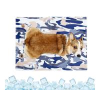 Cooling Pad for Dog, Gel Crate Mat, Pet Heat Pad, Self-Cooling Sponge Gel Layer, Portable Waterproof, Car Seat Apartment Outdoor Use, 15.75x11.81 Inches Blue 1 Piece