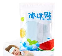 Cooling Patches, Long-Lasting Discomfort Relief Stickers with Soothing Gel Layer 14cm, Portable Body Cooling Patch Set of 10 for Hot Weather Indoor Outdoor Travel Use