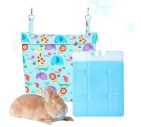 Cooling Pet Mat Bunny Bed Cushion, Portable Washable Cold Sleeping Pad, Soft Summer Chill Mat for Rabbits Cats Small Animals Indoor Bedroom Kennel Car Travel Beach Use