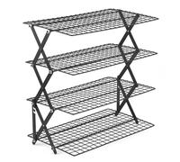 Cooling Racks for Baking - Drying Rack 42.5x24.7x45cm, Kitchen Utensils, 4 Tier Foldable Stackable Wire Baking Rack | Easy Use for Cooking, Cooking,