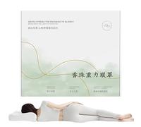 Cooling Sleep Eye Pillow, Ice Silk Aromatherapy Cover, 9x4 Inches Eye Cover with Bead Filling, Soft Fabric Relaxation Pad, Stress Relief with Smooth Design, Sleep Aid for Travel Office