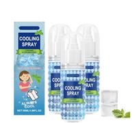 Cooling Spray for Hot Weather,Instant Summer Cooling Spray for Skin & Clothes,Moisturising Mist with Mint Extract - Soothe & Relieve Sun-Stressed,Portable for Camping Hiking Sports,50ml (3)