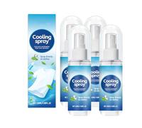 Cooling Spray for Hot Weather,Summer Cooling Spray for Face and Body,Instant Heat Relief Mist with Peppermint Extract - Soothe & Relieve Sun-Stressed,Portable for Outdoor Trips Hiking Sports,50ml (4)