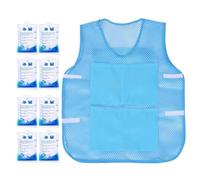 Cooling Vests - Polyester 22.05x26.38in | Portable Ice Cool Vest For Men With 8 Ice Packs | Wearable Wrap Body Cooler Gadget For Outdoor Workers Construction Site Warehouse Travel Father Gift