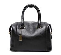 Coolives Bolso de Mano con Bandolera para Mujer en Cuero PU Boston Bolso Hombro Vintage Bolso Negro