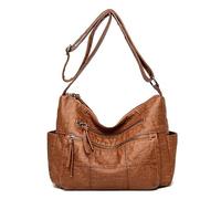 Coolives Bolsos de Mano con Bandolera Bolso de Bandolera para Mujer en Cuero PU Moda Damas Bolso de Hombro Blando para Mamá Hermoso Bolso de señora Brown