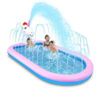 COOLJOY Piscina Hinchable Infantil con Rociadores | Centro de Juegos de Agua para Niños Pequeños