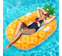 COOLJOYA Hamaca Flotante de Agua, Tumbona Hinchable, Colchoneta de Piscina, Juguete para Adultos Niños, Fiesta Playa