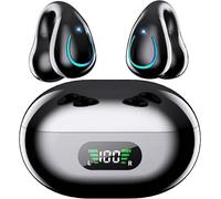 CoolJumper Auriculares Oreja Abierta Bluetooth 5.4, Auriculares Inalambricos Bluetooth, Cascos con micrófono Incorporado, Reproducción de 40H Pantalla LED
