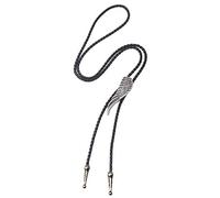 COOLLA Bolo Tie - Colgante de cigarra vintage hecho a mano con diseño de vaquero occidental negro para mujeres y hombres, 70, Cuero, Cuero - Bolo