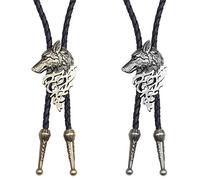 COOLLA Bolo Tie - Colgante de cigarra vintage hecho a mano con diseño de vaquero occidental negro para mujeres y hombres, 70, Metal Cuero Piedra, Cuero - Bolo
