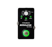 COOLMUSIC A-ME01 Modulador Multi Efectos Pedal con 11 Modos Dyna Filtro Wah Chorus Trémolo Flanger Phaser Anillo Giratorio