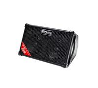 Coolmusic BP40D - Amplificador de guitarra acústica, altavoz Bluetooth portátil de 80 W con batería con efecto de retardo de coro de reverberación, 6 entradas, ecualizador de 3 bandas, negro