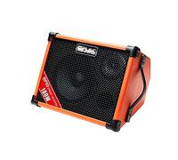 Coolmusic BP80 - Amplificador de guitarra acústica a batería, altavoz Bluetooth portátil de 100 W, 6 entradas, ecualizador de 3 bandas, color naranja