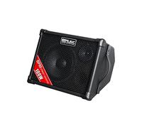 Coolmusic BP80 - Amplificador de guitarra acústica a batería, altavoz Bluetooth portátil de 100 W, 6 entradas, ecualizador de 3 bandas, color negro