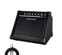 Coolmusic DM30 - Amplificador de batería o teclado electrónico, 30 W, entrada auxiliar y Bluetooth, 2 entradas, ecualizador de 3 bandas y salida directa