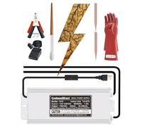 Coolneon Lichtenberg - Kit de máquina de neón de 15 kVCA, varillas transformadoras, abrazaderas, guantes, interruptor de pie, máquina de combustión de madera fractal, no LED, dispositivo de