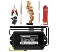 Coolneon Lichtenberg Kit de máquina, transformador de señal de neón+varillas+abrazaderas+cepillo+guantes+interruptor de pie, juego de combustión de madera fractal, quemador de dispositivo de fuente de