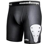 COOLOMG Calzoncillos tipo bóxer para niños, ropa interior funcional con copa para niños, pantalones cortos de compresión, color negro, talla M