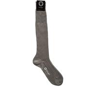 Coolorfool 1 par de calcetines a la rodilla - calcetines altos - hombre - hilo de Scocia Premium - fino 100% algodón Perla gris T41/42