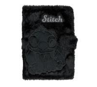 CoolPack Disney Stitch Fluffy - Cuaderno (A5, funda de felpa, 80 páginas, cuaderno para la escuela y el tiempo libre), color negro