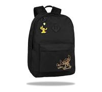 CoolPack Disney Stitch Scout - Mochila escolar con 2 compartimentos principales y acolchado ergonómico, negro/dorado, UNIDAD, Stitch Scout