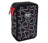 CoolPack Estuche de lápices XXL de 3 compartimentos, estuche para lápices escolares, triple estuche para niñas, niños, estuche de 44 piezas, estuche de 3 pisos, oso, Multicolor., Estuche para