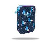 Coolpack F066670, Estuche escolar JUMPER 2 BLUE UNICORN, Blue