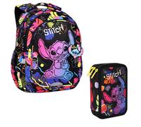 CoolPack Jerry mochila escolar 19L Disney Stitch negra + estuche Jumper 3