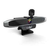 COOLPO Cámara web 4K para videoconferencia, enfoque inteligente de control de gestos, encuadre automático con IA con 110° FoV, reducción de ruido y cancelación de eco, 6 micrófonos, para transmisión
