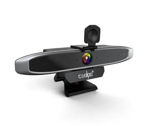 COOLPO Cámara web 4K para videoconferencia, enfoque inteligente de control de gestos, encuadre automático con IA con 110° FoV, reducción de ruido y cancelación de eco, 6 micrófonos, para transmisión