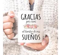 COOLPRESENTS TAZA regalo para suegra, Gracias por criar al hombre de mis sueños, Regalo madre del novio, Regalo boda, detalles boda, Tazas originales para regalar, Taza mama, Taza desayuno madres