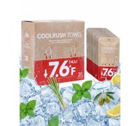 CoolRush Toalla con extracto de menta natural, toalla de enfriamiento instantánea de 3 segundos, toallitas de refrigeración deportivas reutilizables para el calor del verano, sin alcohol, para correr