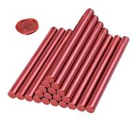 Coolty 20 Pieza Barritas de Cera 11mm Varillas de Cera para Sellado de Pistola de Pegamento para Invitaciones de Boda Cumpleaños Tarjetas Regalo Cartas Envoltorios de Regalos (Rojo)