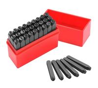 Coolty 27pcs Sello de Estampado de Metal 5mm Punzones de Letras Alfabeto A-Z y & Sello de Amor para Estampar Metal Plástico Madera Cuero