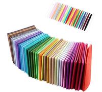 Coolty 40 colores de tela de fieltro, hojas de fieltro para costura, manualidades, patchwork, 30 cm x 30 cm, 40 unidades