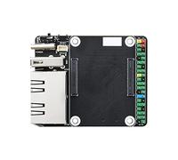 Coolwell Mini Dual Gigabit Ethernet Base Board for Raspberry Pi Compute Module 4 (CM4 no incluido), conector RJ45, cabezal GPIO de 40 pines