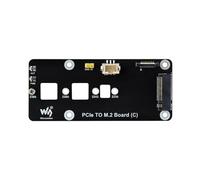 Coolwell Para Raspberry Pi 5 PCIe a M.2 adaptador placa (C) compatible NVMe Protocol M.2 Solid State Drive con placa de montaje acrílico transparente