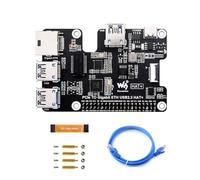 Coolwell PCIe to Gigabit Ethernet and USB 3.2 Gen1 HAT for Raspberry Pi 5 with 3X USB 3.2 Gen1, 1x Gigabit Ethernet PCIe to ETH for Raspberry Pi 5 PCIe HAT