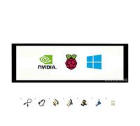 Coolwell Waveshare 7.9inch Capacitive Touch Screen LCD Display Support Raspberry pi/Jetson Nano/PC, 400×1280, HDMI, IPS, Toughened Glass Cover