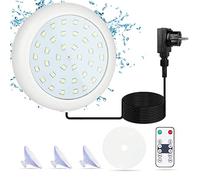 COOLWEST 10w piscina iluminada led, con cable de 7,0m y control remoto, luz submarina blanca fría con imán, luz submarina de piscina universal impermeable 12v AC/DC IP68