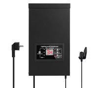 COOLWEST 120W Transformador 220V a 12V AC con Sensor de Luz, Alimentador 10A LED con Temporizador, Fuente Alimentacion 12V para Iluminación de Jardín, Halógena LED MR16 GU5.3, Iluminación de Piscina