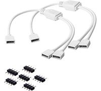 COOLWEST Conectores Cables 30cm para Extensión RGB Tiras LED SMD 5050 3528 2835 con 4pin conectores