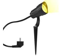 COOLWEST Focos LED Exterior Blanco Cálido 3000K, IP65 Impermeable Luces Jardin, 12W Luz Exterior con Cable de 1,6M para Decoracion, Senderos, Vallas, Jardines