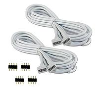 COOLWEST Pack de 2 cables de extensión para tira LED RGB de 4 pines, conectores adecuados para tiras LED RGB