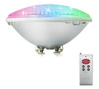 COOLWEST RGB Luces de la piscina LED PAR56 18W Iluminación de piscinas con Control Remoto 12V AC/DC, Luminarias subacuáticas IP68 impermeables Reemplazar bombillas halógenas de 150W